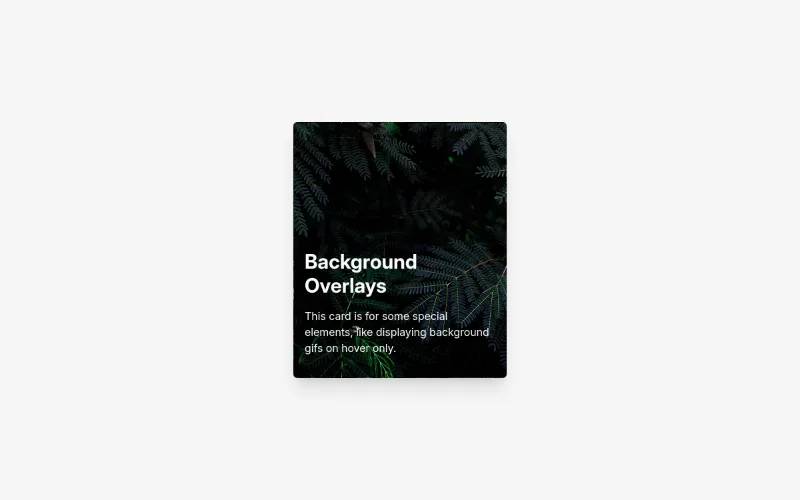 Background Overlay Card preview