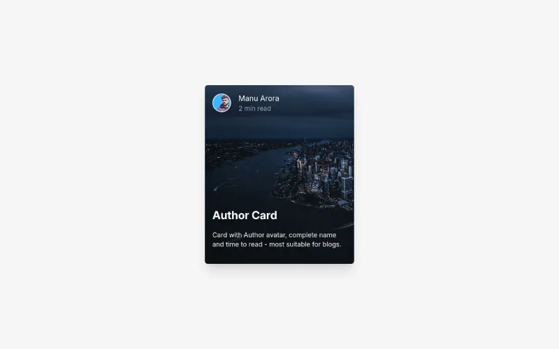 Content Card preview