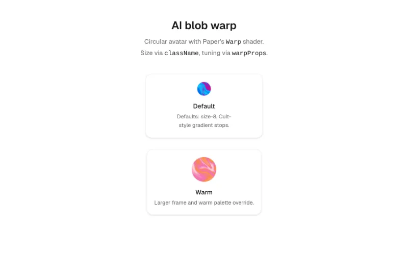 Ai Blob Warp preview