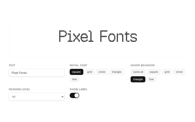 Pixel Heading Word preview