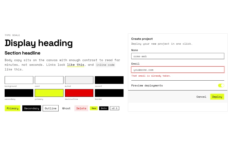 Brutalist Mono (design system) preview