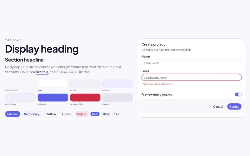Soft Glass (design system) preview