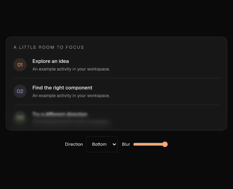 Progressive blur preview